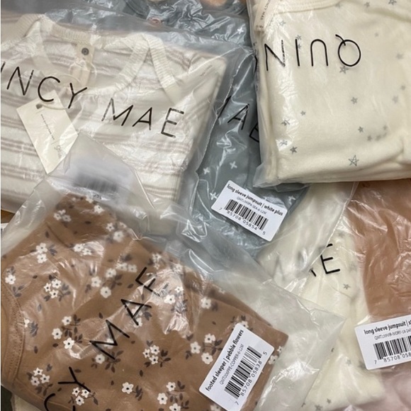 🆕 *FINAL* Quincy Mae footed sleeper, Color: Sea, Plus design, organic cotton PJ - Picture 9 of 11